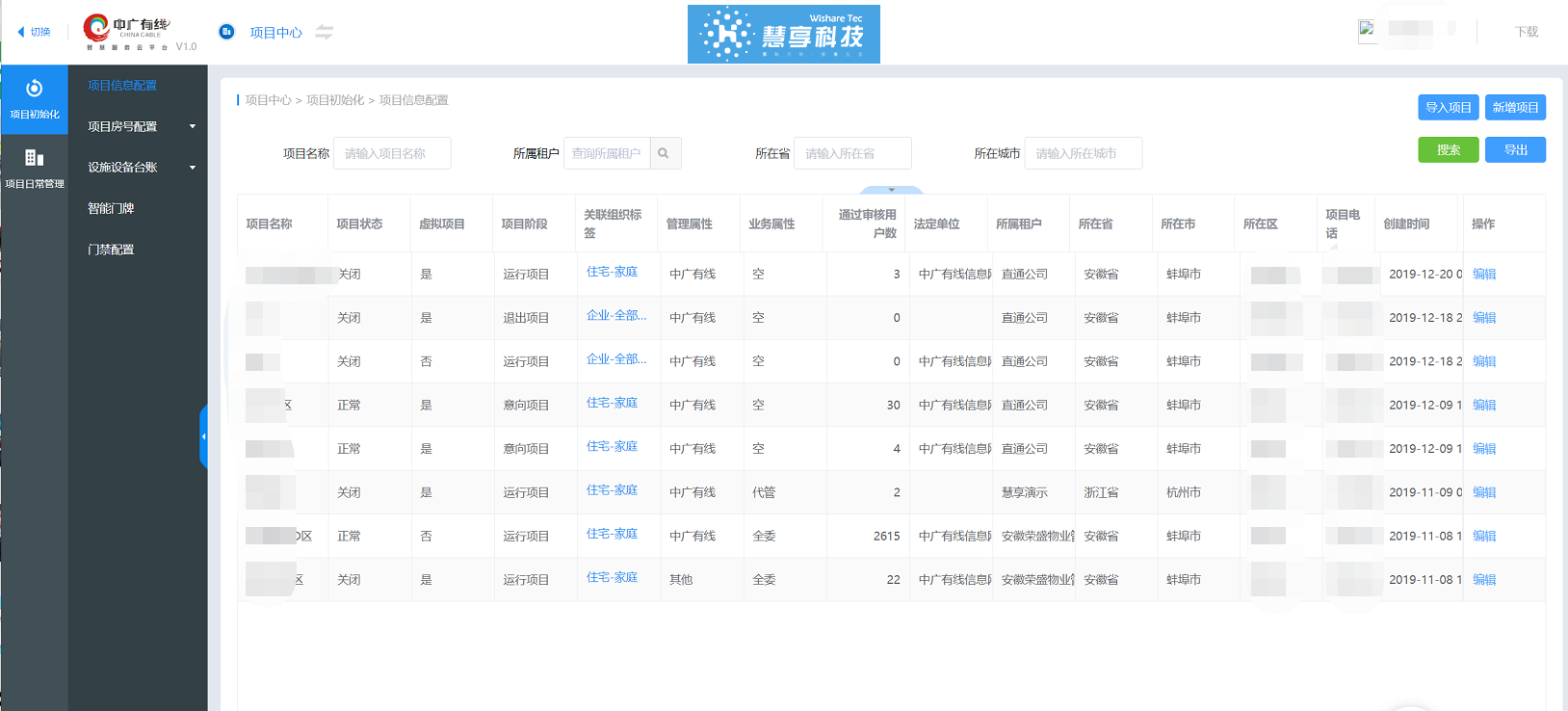 中广有线蚌埠南山郦都智慧平安社区项目
